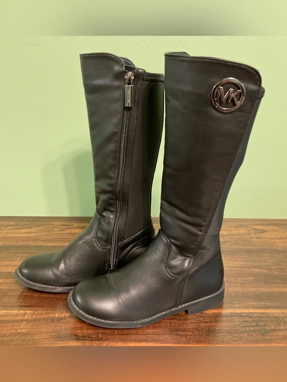 Michael Kors Emma Azeala Girls Riding Boots Black size 1